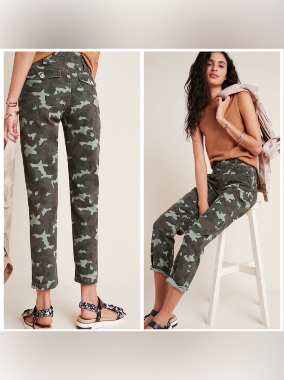 Anthropologie The Wanderer Camo Cargo Pants by Pilcro NWT